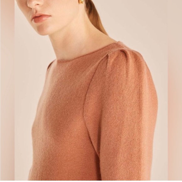 Rebecca Taylor Cashmere Blend Sweater Puff Sleeves Size Medium. NWT - Picture 2 of 12